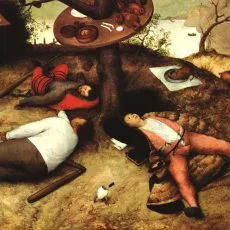 Foto: Bruegel, Gemälde, Das Schlaraffenland,1567